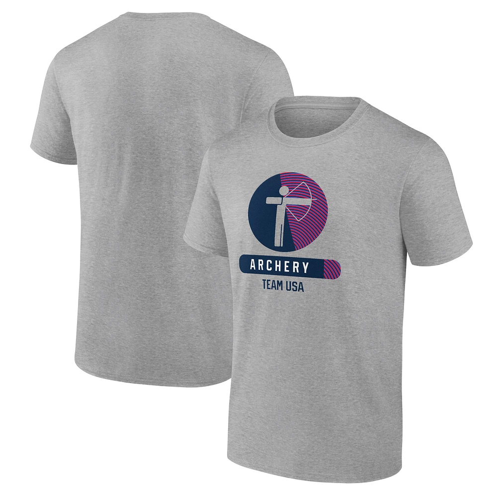 Men's Heather Gray USA Archery Radiating Victory T-Shirt