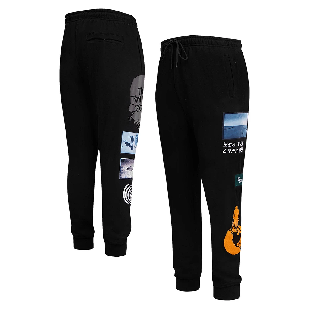 Male Freeze Max Black The Twilight Zone Logo Joggers
