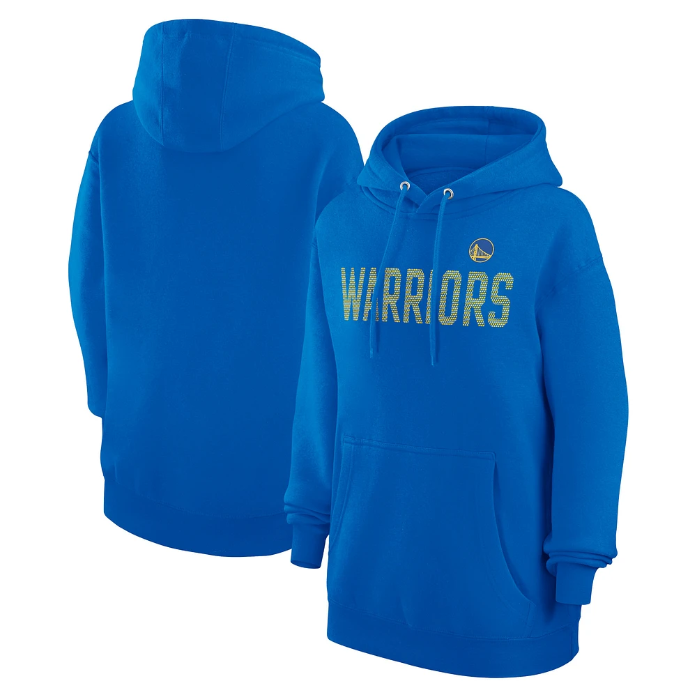 Women's G-III 4Her by Carl Banks Royal Golden State Warriors Dot Print Pullover Hoodie