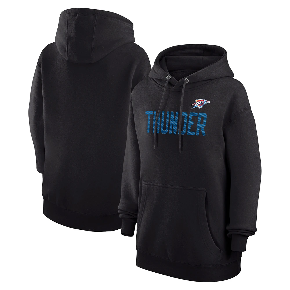 Women's G-III 4Her by Carl Banks Black Oklahoma City Thunder Dot Print Pullover Hoodie