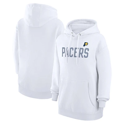 Women's G-III 4Her by Carl Banks White Indiana Pacers Dot Print Pullover Hoodie