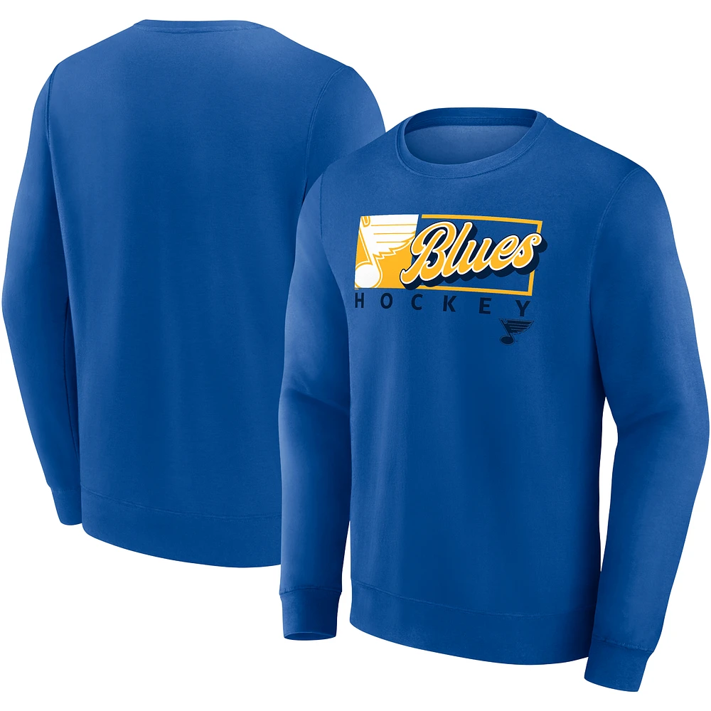 Men's Fanatics Blue St. Louis Blues Focus Fleece Pullover Sweatshirt