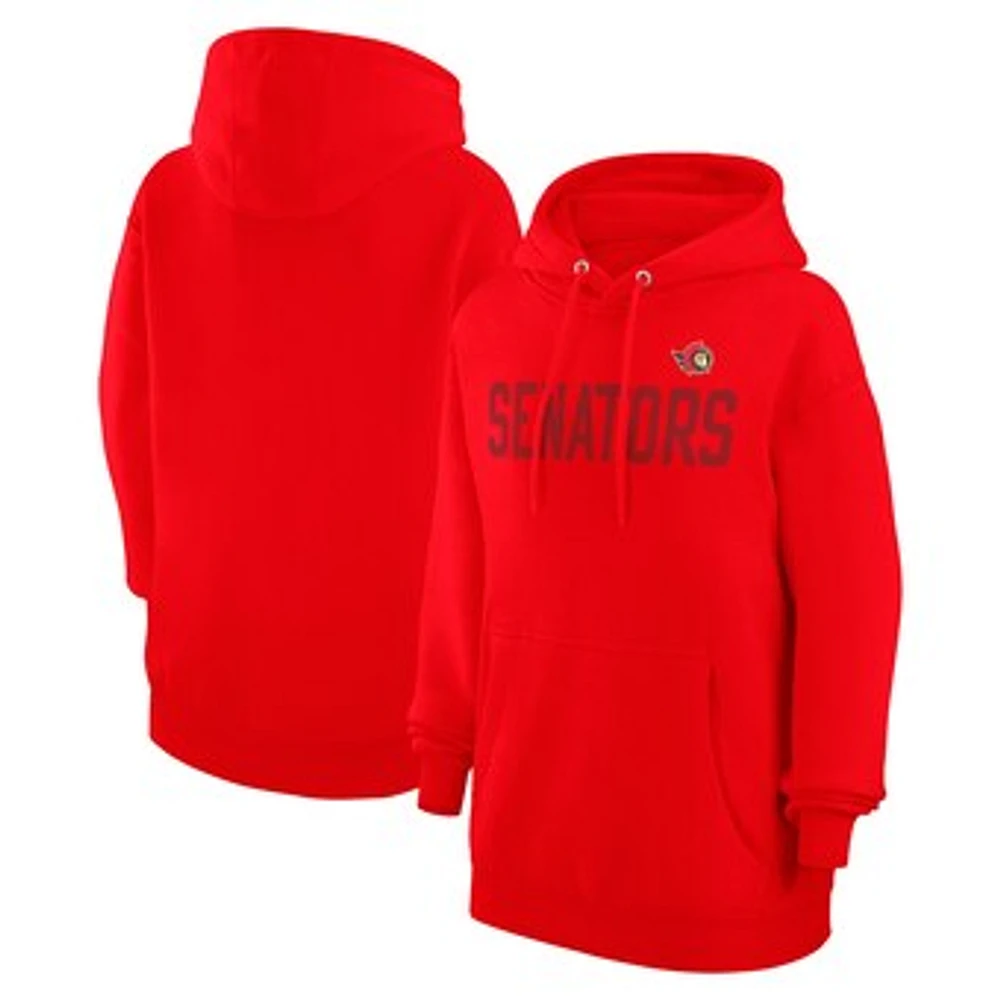 Women's G-III 4Her by Carl Banks Red Ottawa Senators Dot Print Pullover Hoodie