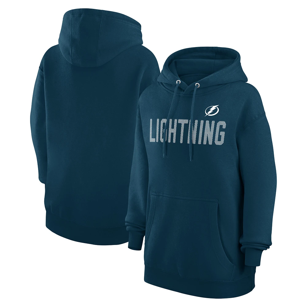 Women's G-III 4Her by Carl Banks Navy Tampa Bay Lightning Dot Print Pullover Hoodie