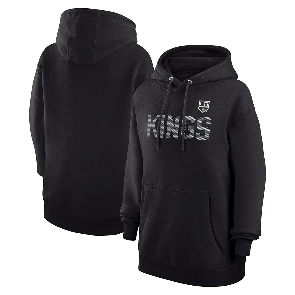 Women's G-III 4Her by Carl Banks Black Los Angeles Kings Dot Print Pullover Hoodie