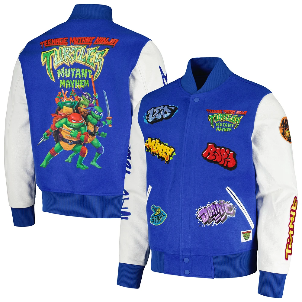 Men's Freeze Max Royal Teenage Mutant Ninja Turtles Turtle Power Varsity Full-Snap Jacket