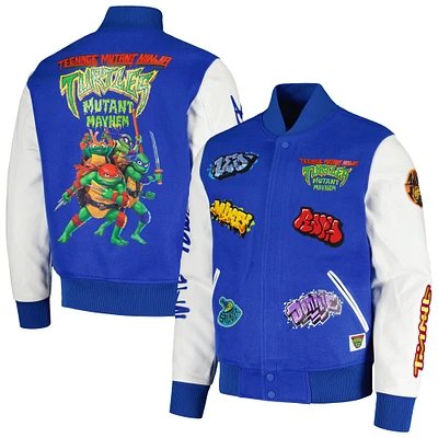 Men's Freeze Max Royal Teenage Mutant Ninja Turtles Turtle Power Varsity Full-Snap Jacket