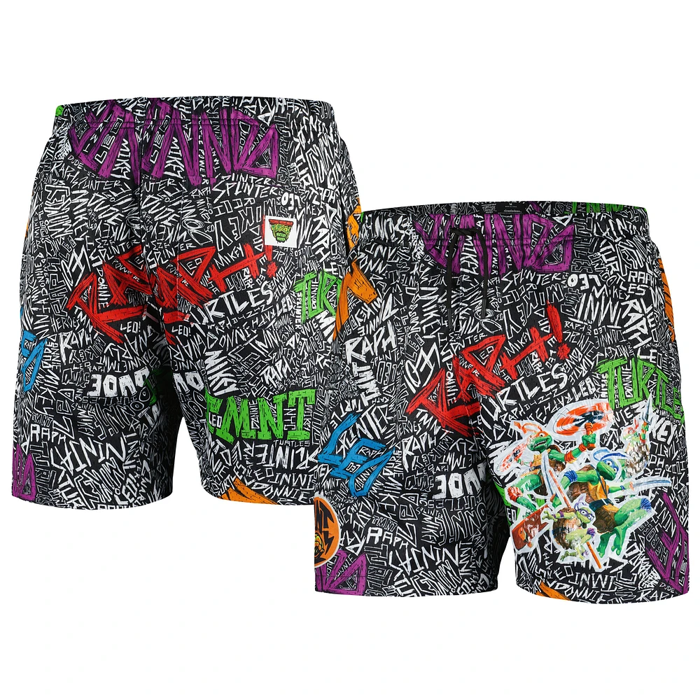 Men's Freeze Max Black Teenage Mutant Ninja Turtles Turtle Power Mesh Shorts