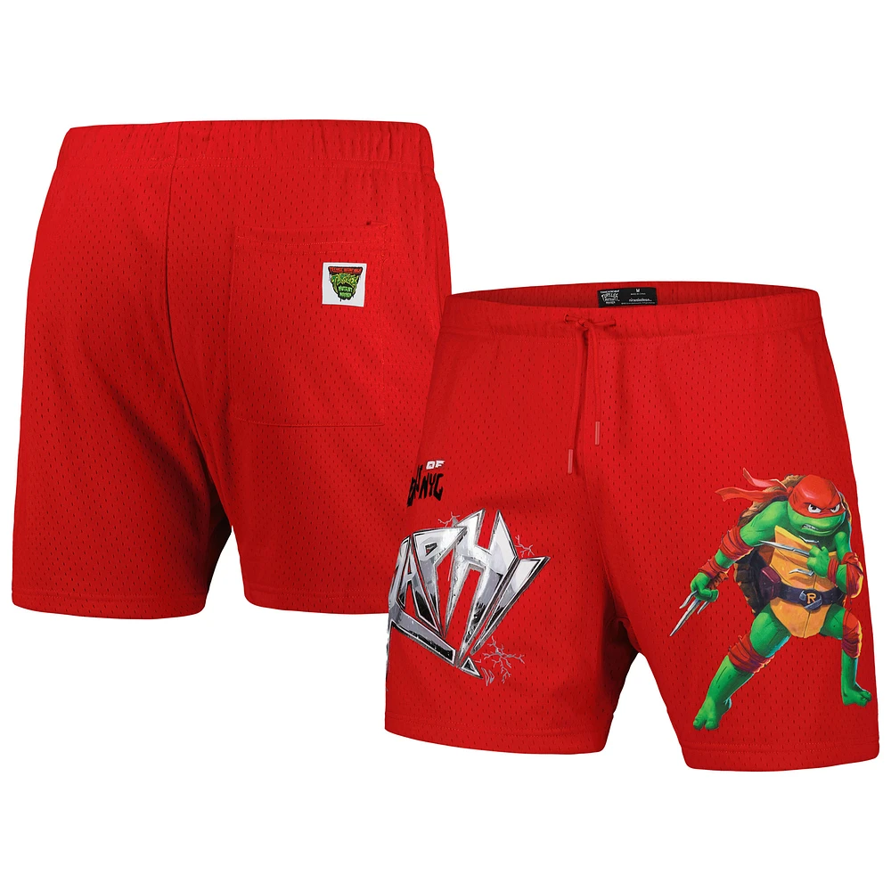 Men's Freeze Max Red Teenage Mutant Ninja Turtles Raph Defender Mesh Shorts