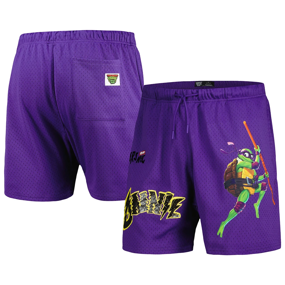 Men's Freeze Max Purple Teenage Mutant Ninja Turtles Donnie Defender Mesh Shorts