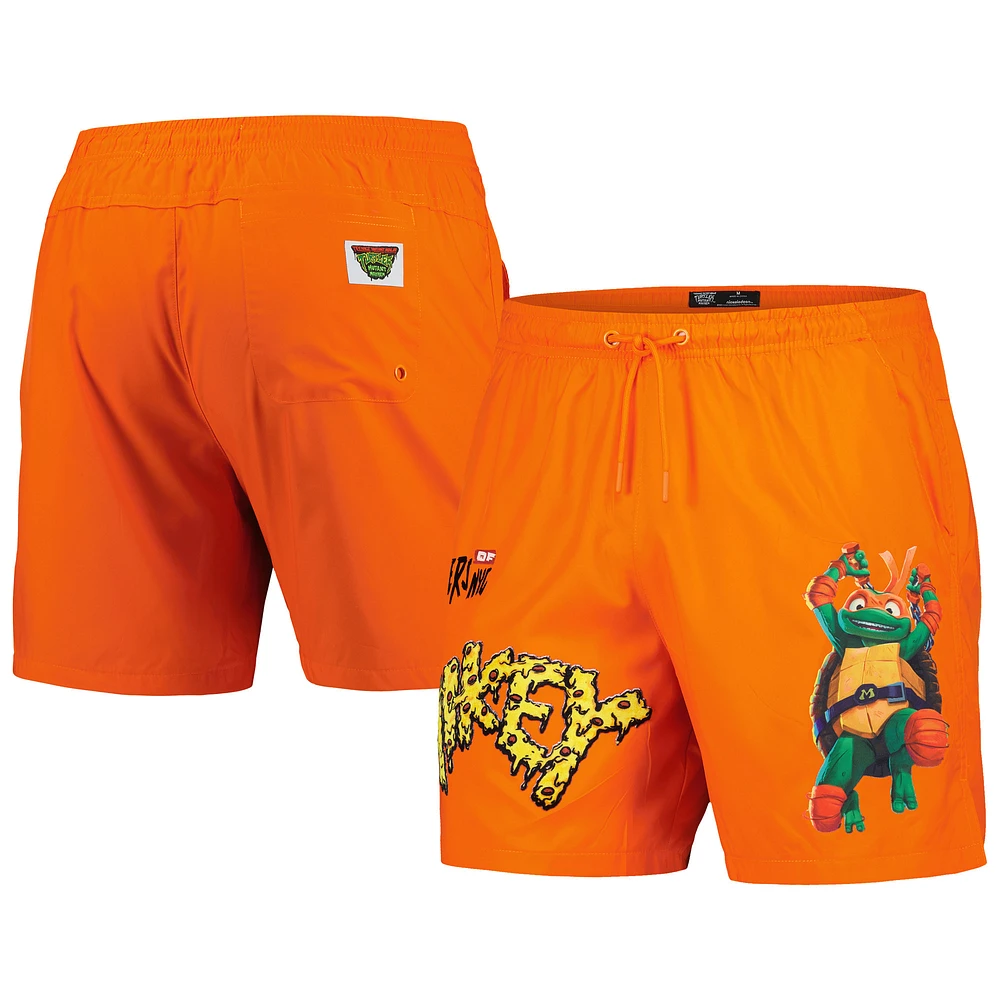 Men's Freeze Max Orange Teenage Mutant Ninja Turtles Mikey Defender Woven Shorts