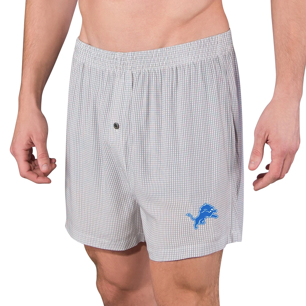 Men's Concepts Sport Gray Detroit Lions Melody Woven Boxer