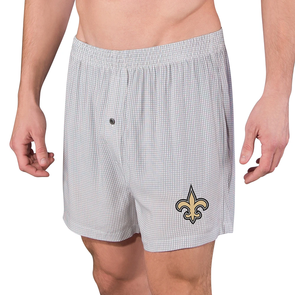 Men's Concepts Sport Gray New Orleans Saints Melody Woven Boxer