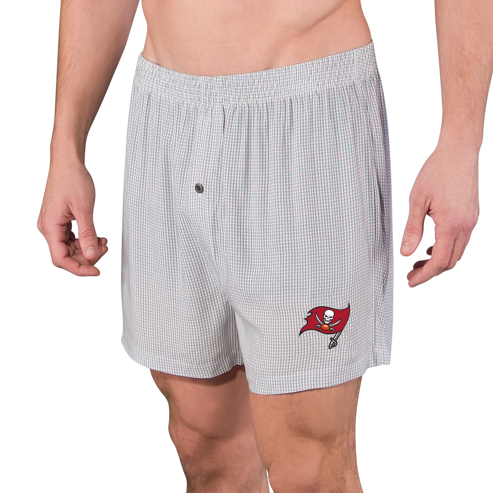 Men's Concepts Sport Gray Tampa Bay Buccaneers Melody Woven Boxer