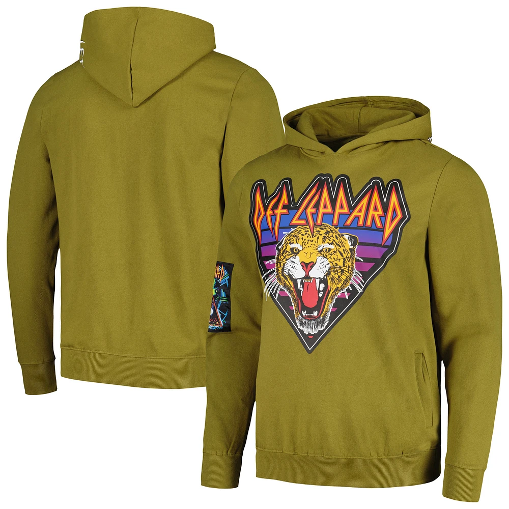 Unisex Olive Def Leppard 1988 Pullover Hoodie