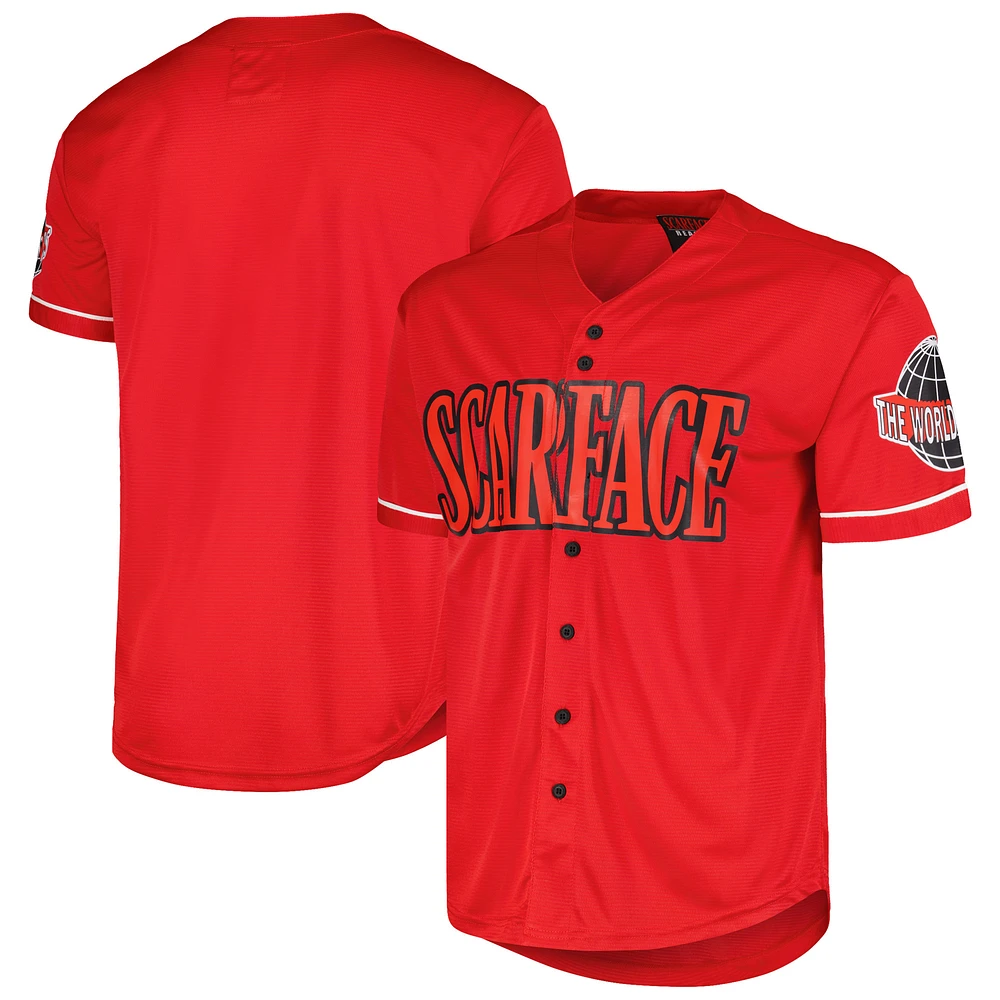 Unisex Red Scarface Fashion Baseball Jersey