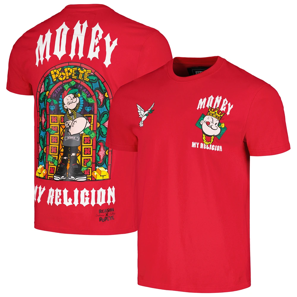 Unisex Reason Red Popeye My Religion T-Shirt