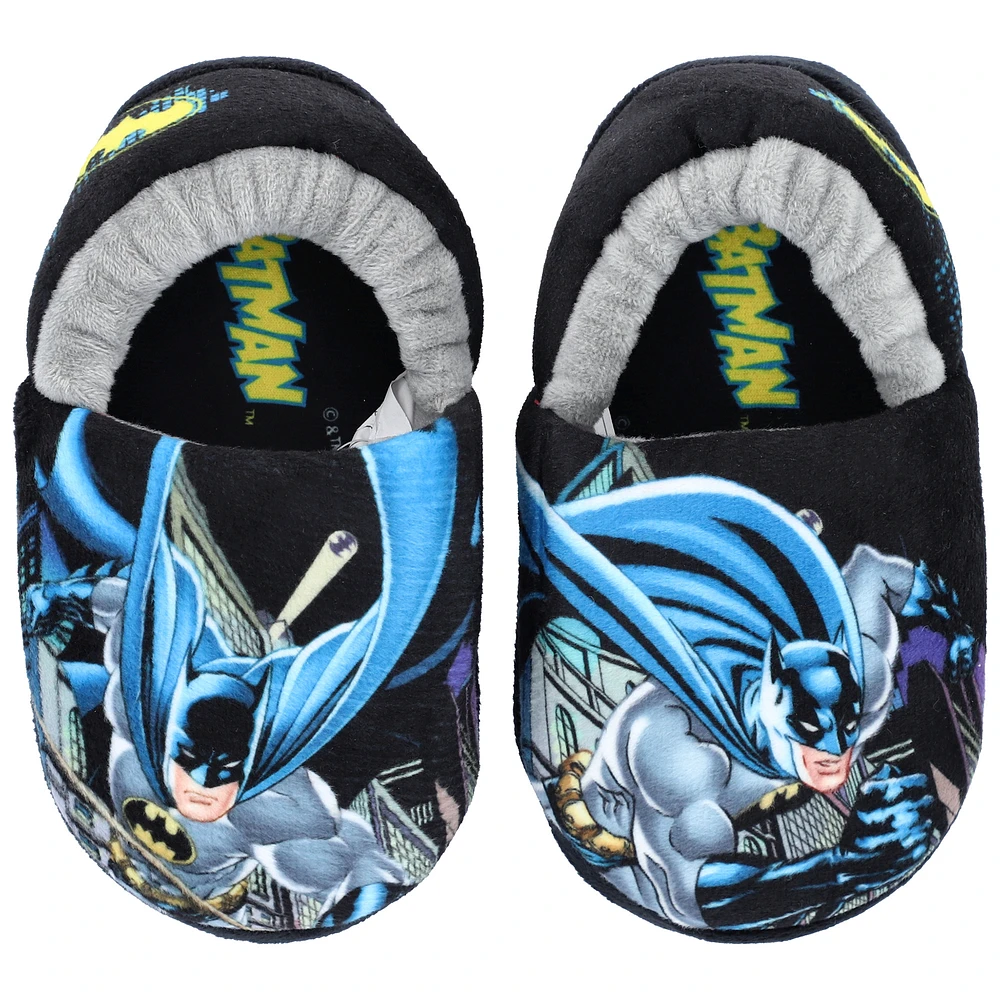 Toddler Josmo Black Batman Dark Night Superhero Plush Slippers