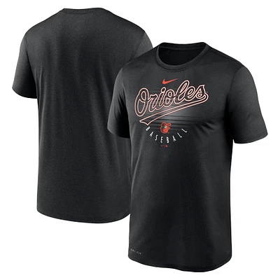 Men's Nike Black Baltimore Orioles Wordmark Outline Legend T-Shirt