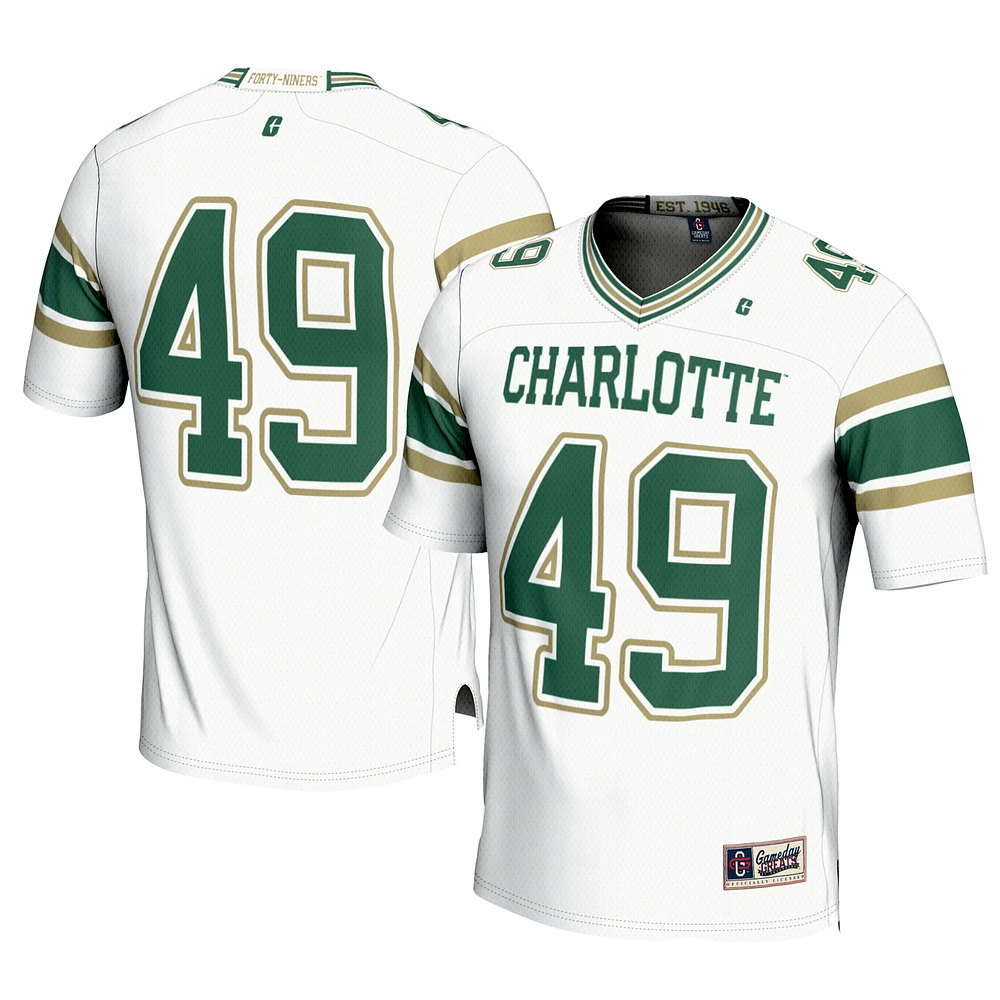 Youth GameDay Greats #49 White Charlotte 49ers Football Jersey