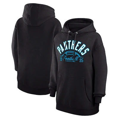 Unisex Starter Black Carolina Panthers Half Ball Team Fleece Pullover Hoodie