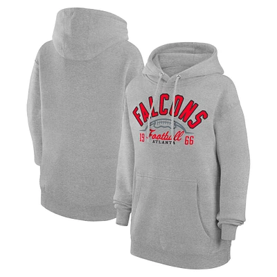 Unisex Starter  Heather Gray Atlanta Falcons Half Ball Team Fleece Pullover Hoodie