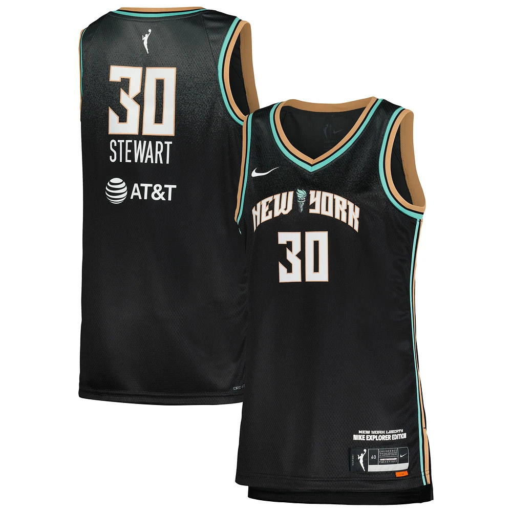 Unisex Nike Breanna Stewart Black New York Liberty Explorer Edition Victory Jersey