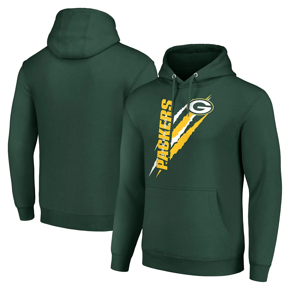 Unisex Starter Green Bay Packers Color Scratch Fleece Pullover Hoodie