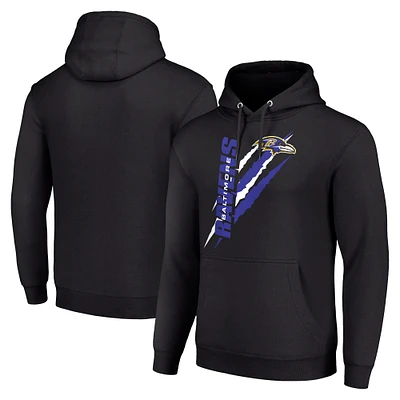 Unisex Starter Baltimore Ravens Color Scratch Fleece Pullover Hoodie