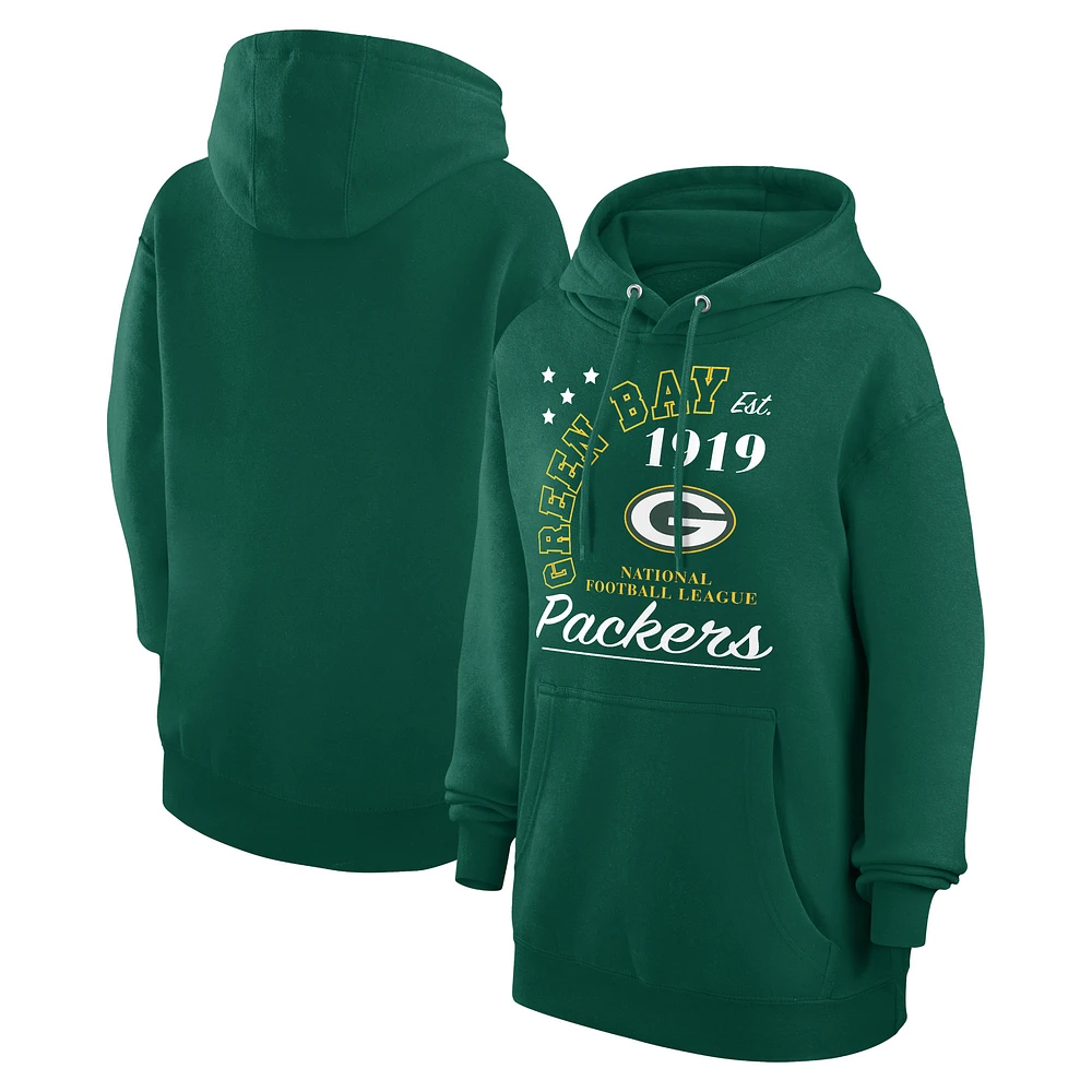 Unisex Starter Green Bay Packers Arch Team Fleece Pullover Hoodie