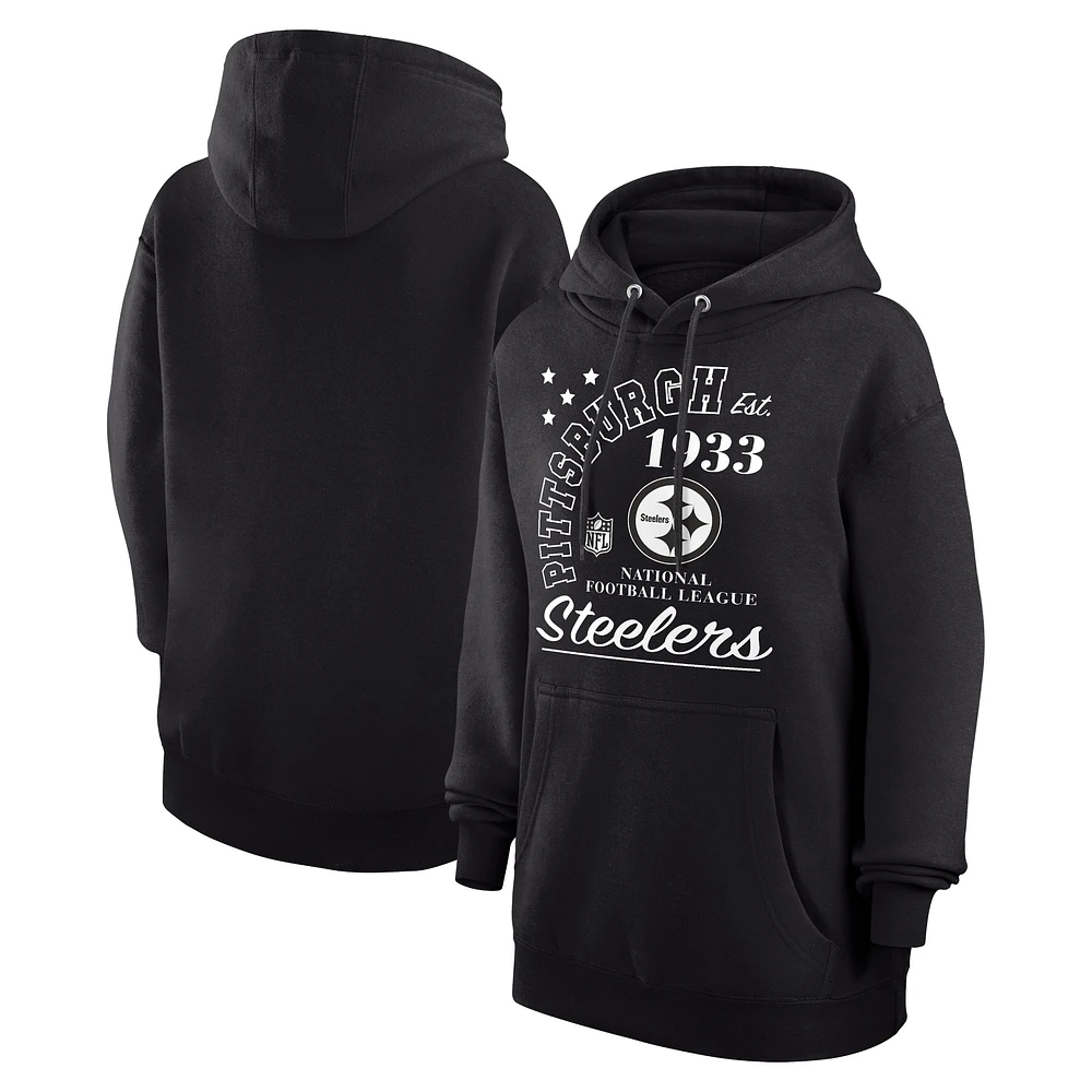Unisex Starter Pittsburgh Steelers Arch Team Fleece Pullover Hoodie