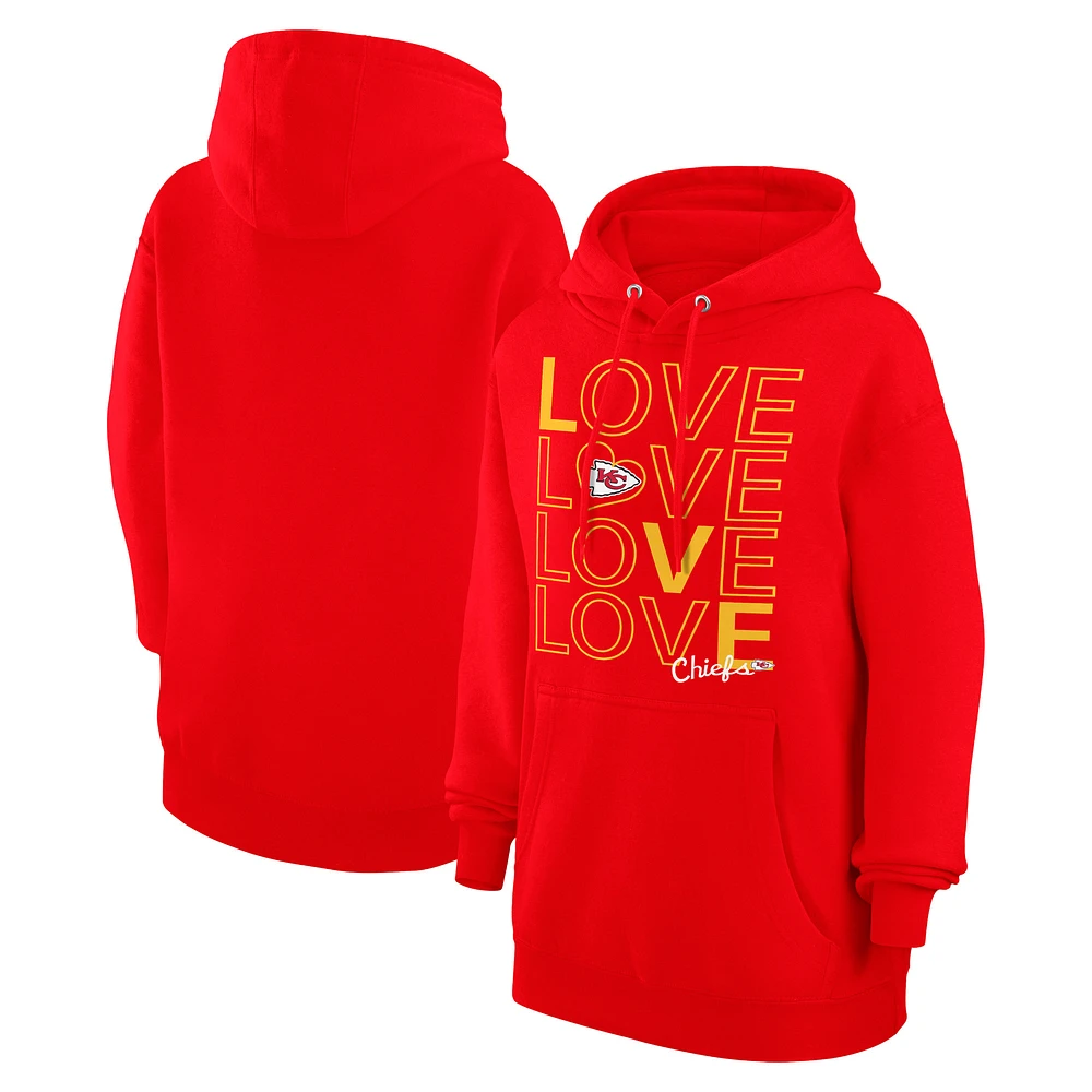 Women's G-III 4Her by Carl Banks Kansas City Chiefs Love Graphic Pullover Hoodie
