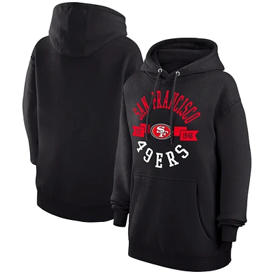Women's G-III 4Her by Carl Banks Black San Francisco 49ers City Graphic Team Fleece Pullover Hoodie