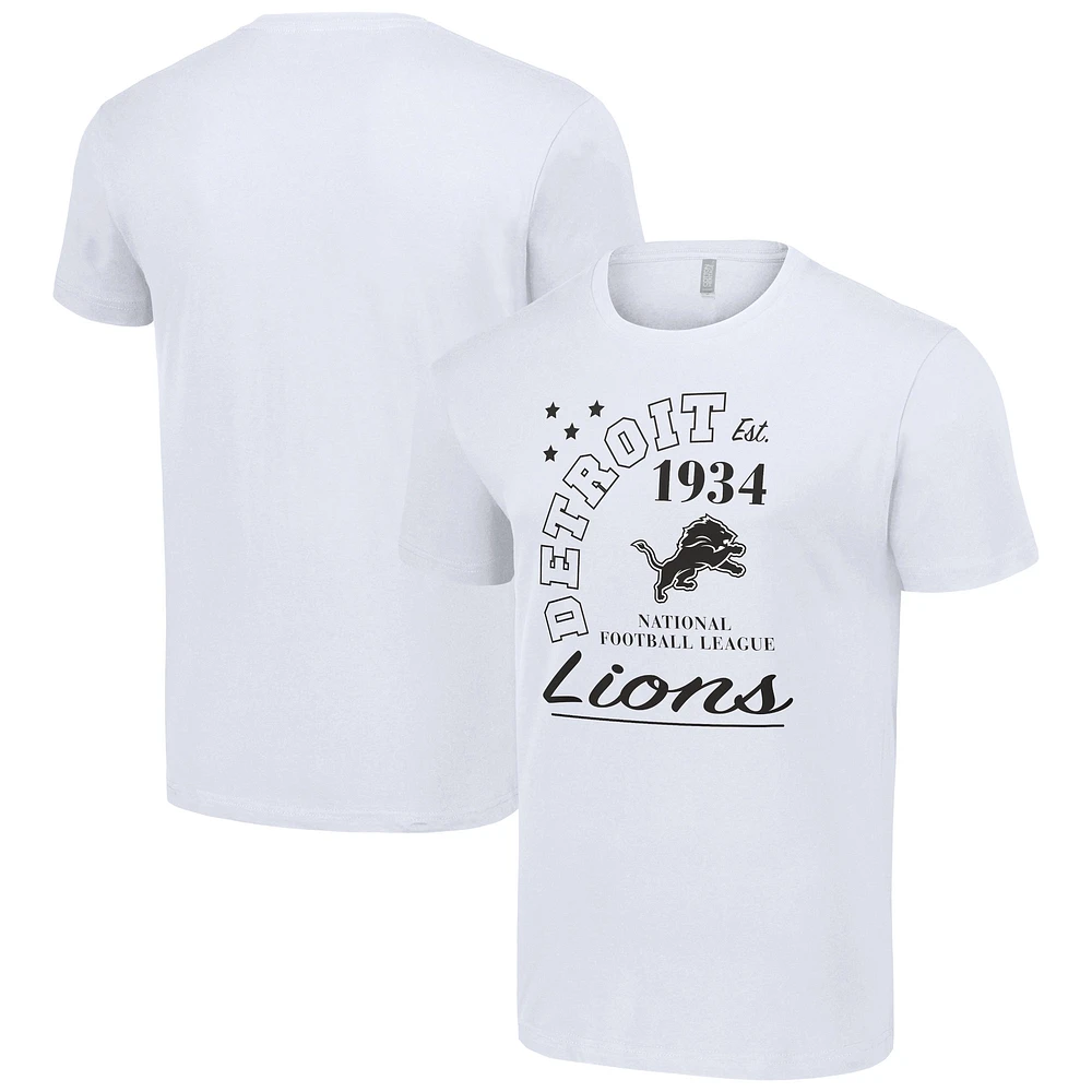 Men's Starter White Detroit Lions City Arch Team T-Shirt