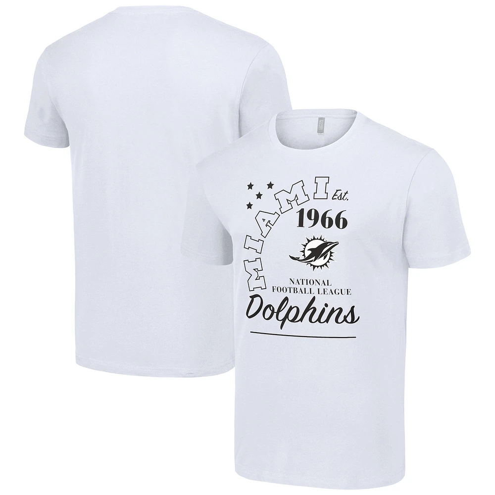 Men's Starter White Miami Dolphins City Arch Team T-Shirt