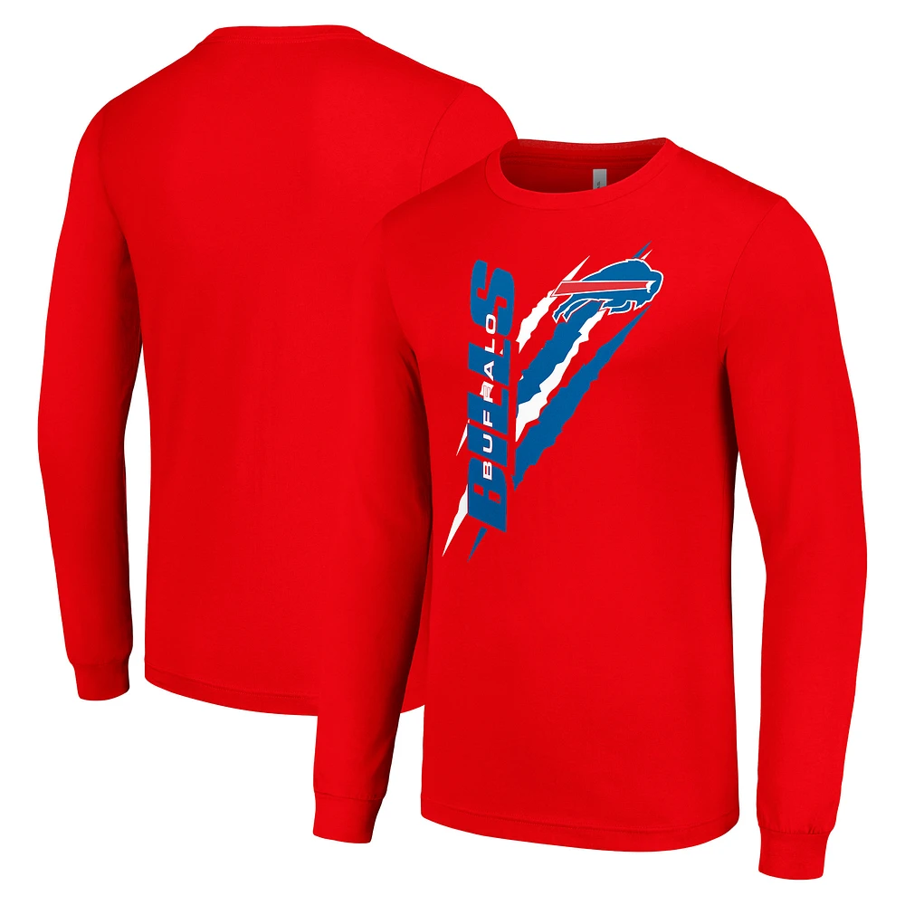 Men's Starter Buffalo Bills Color Scratch Long Sleeve T-Shirt