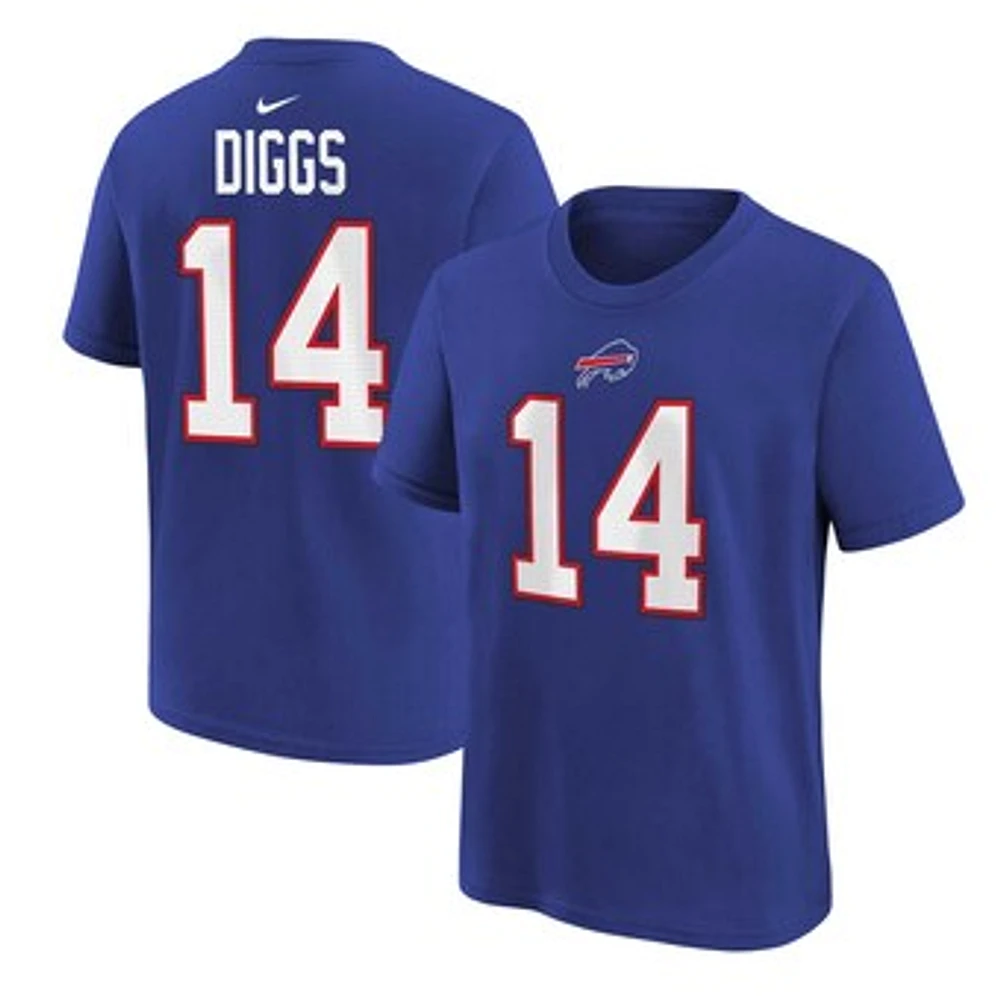 Preschool Nike Stefon Diggs Royal Buffalo Bills Player Name & Number T-Shirt