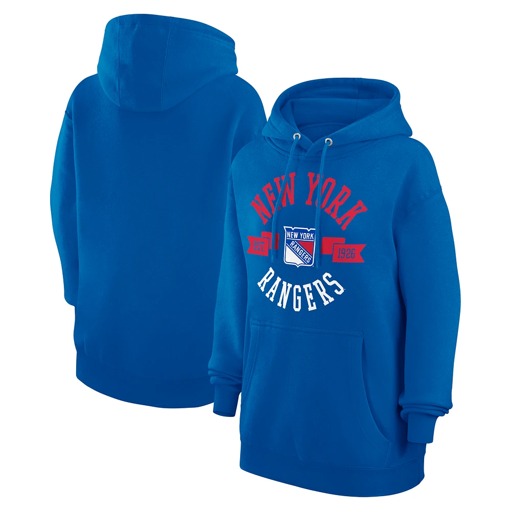 Women's G-III 4Her by Carl Banks New York Rangers City Graphic Fleece Pullover Hoodie