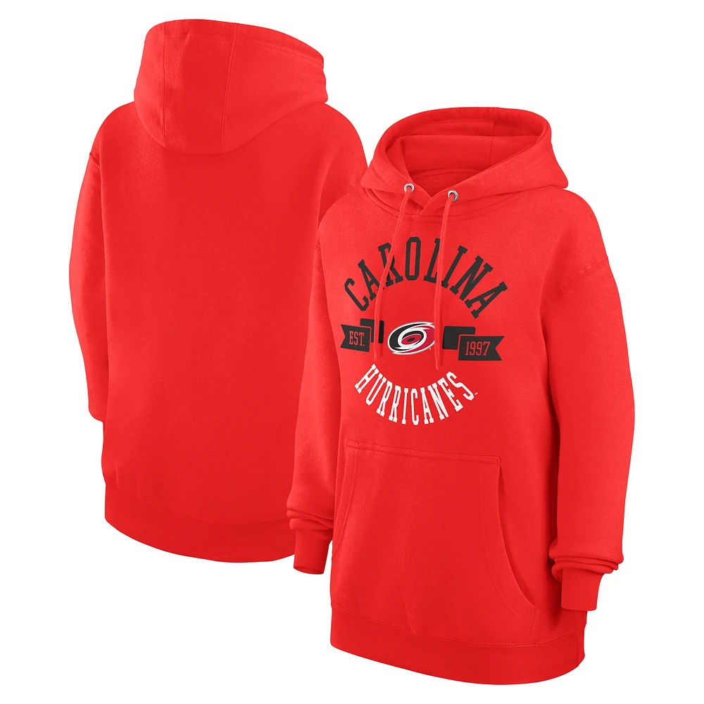Women's G-III 4Her by Carl Banks Carolina Hurricanes City Graphic Fleece Pullover Hoodie
