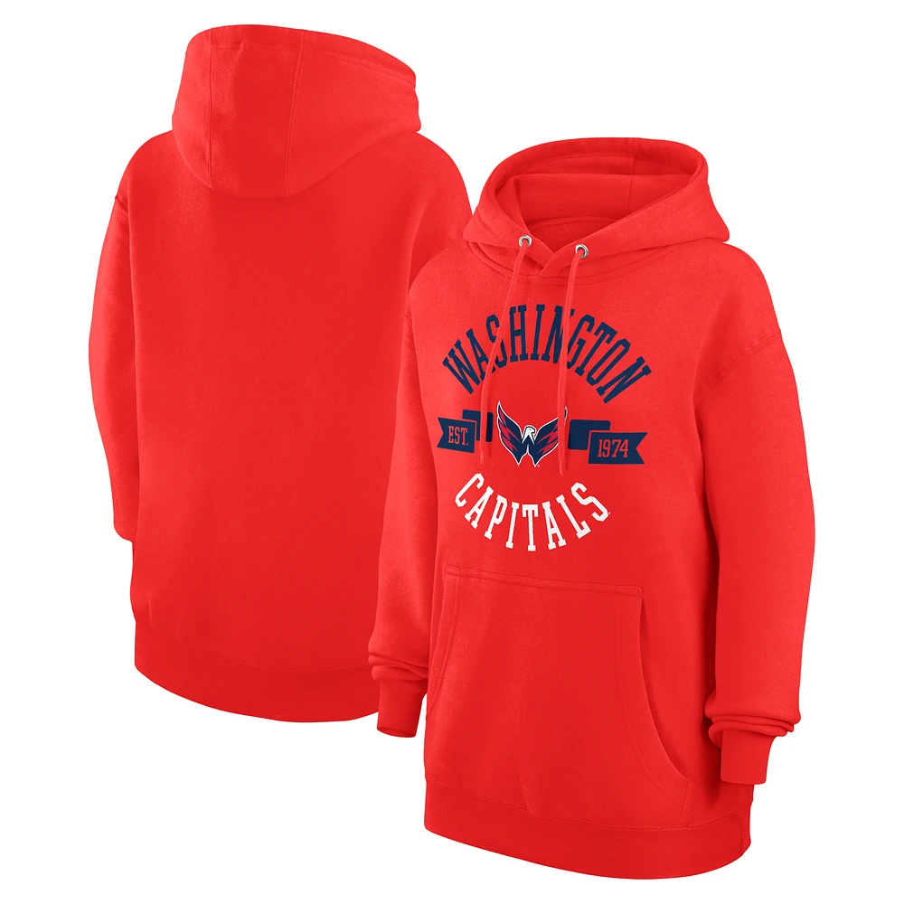 Women's G-III 4Her by Carl Banks Washington Capitals City Graphic Fleece Pullover Hoodie