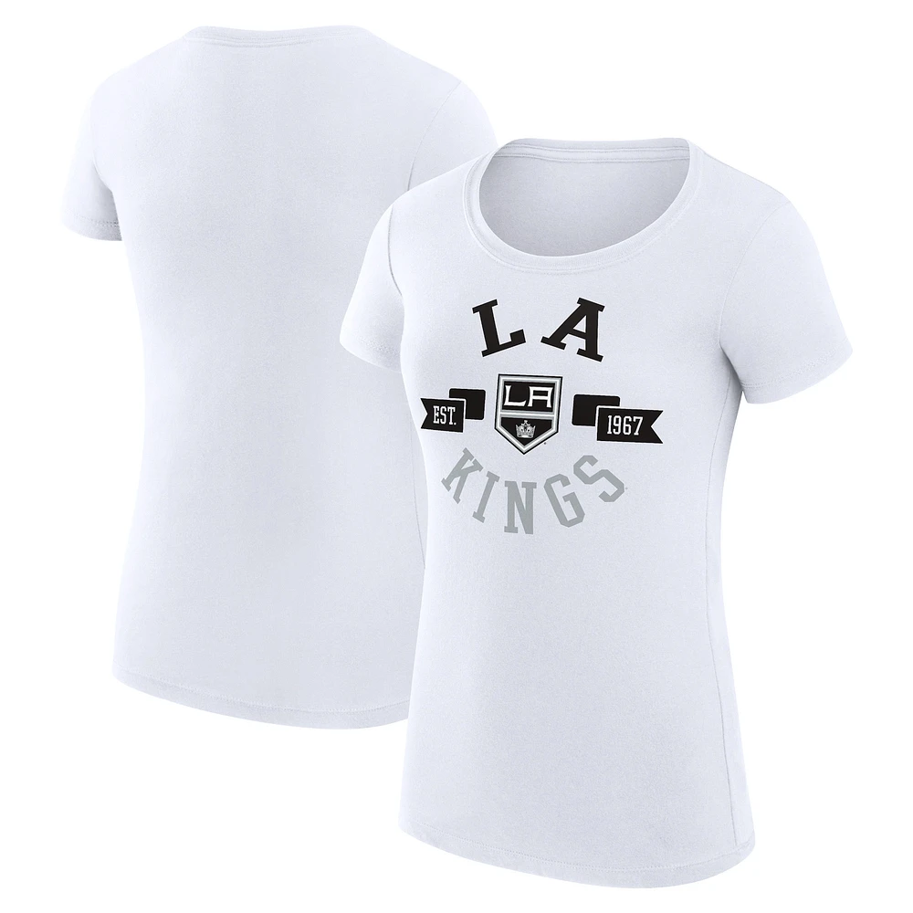 Women's G-III 4Her by Carl Banks Los Angeles Kings Super-Slim Fit Lightweight City Graphic Sport Crewneck T-Shirt