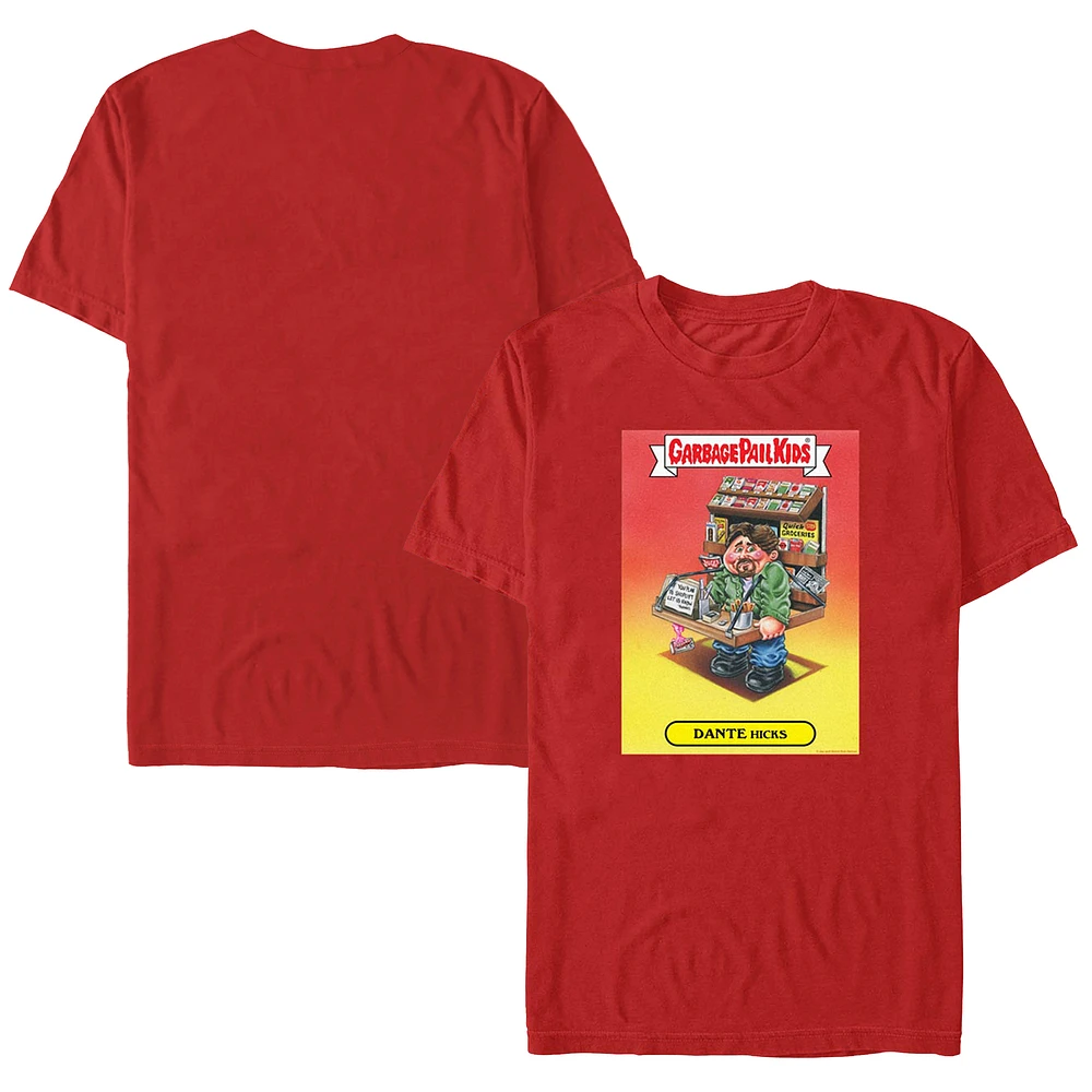 Unisex Red Clerks x Garbage Pail Kids Dante Hicks Caricature T-Shirt