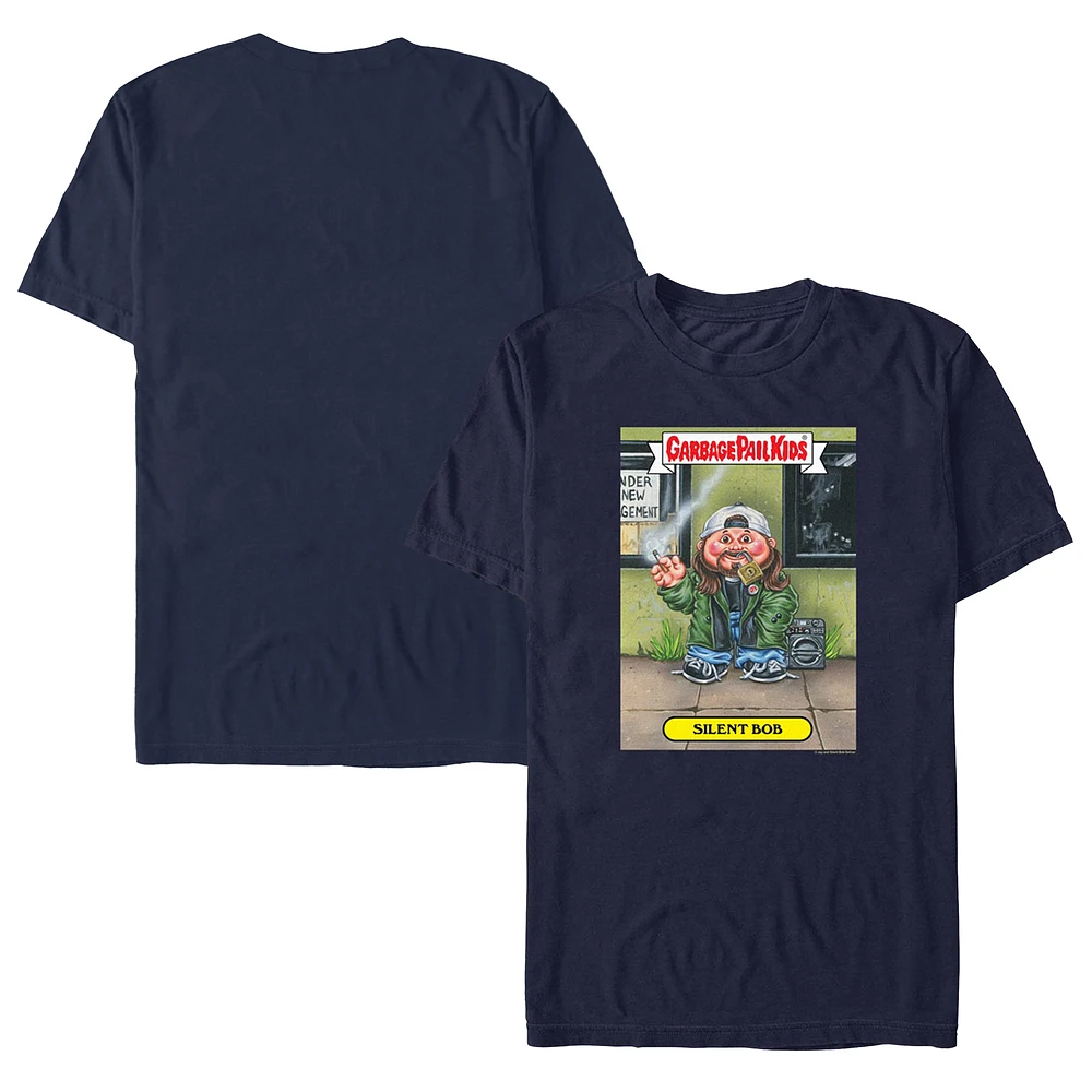 Unisex Navy Clerks x Garbage Pail Kids Silent Bob Caricature T-Shirt