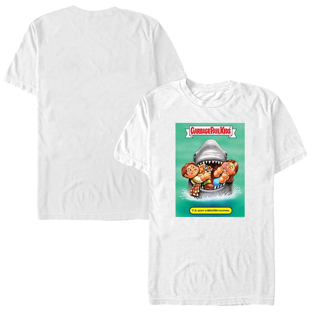 Unisex White Clerks x Garbage Pail Kids T.S. Quint & Brandi Svenning Caricature T-Shirt