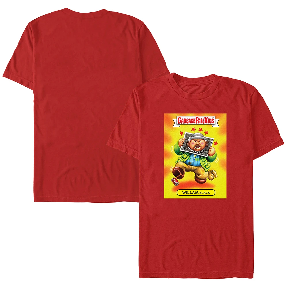 Unisex Red Clerks x Garbage Pail Kids William Black Caricature T-Shirt