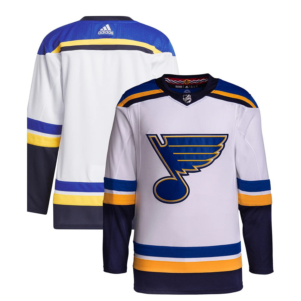 Men's adidas White St. Louis Blues Away Primegreen Authentic Jersey
