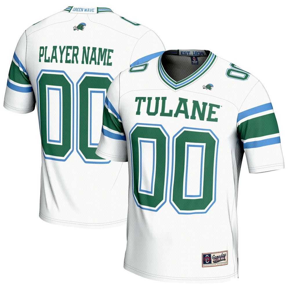 Youth GameDay Greats White Tulane Green Wave NIL Pick-A-Player Football Jersey