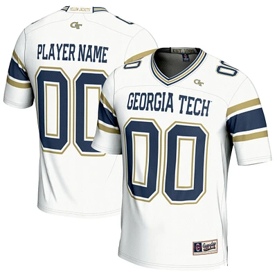 Men's GameDay Greats White Georgia Tech Yellow Jackets NIL Pick-A-Player Football Jersey