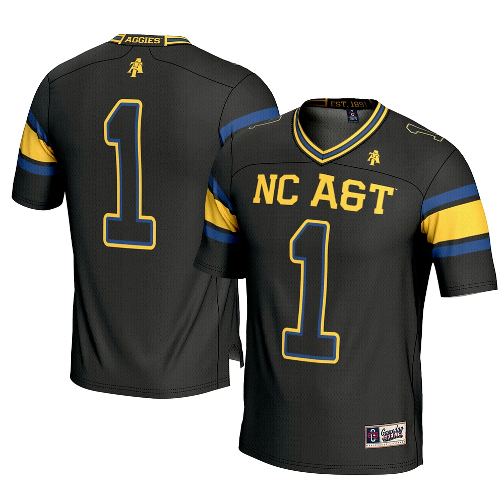 Men's GameDay Greats #1 Black North Carolina A&T Aggies Football Jersey