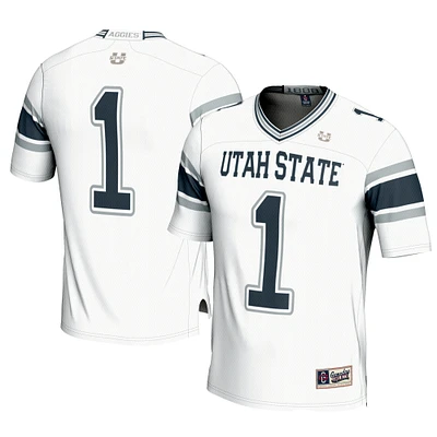 Men's GameDay Greats #1 White Utah State Aggies Football Jersey